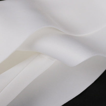 DOLLY Elegant White V-Neck Flying Ruffle Sleeve Slim Fit Long Goddess Dress-CLAUDIA