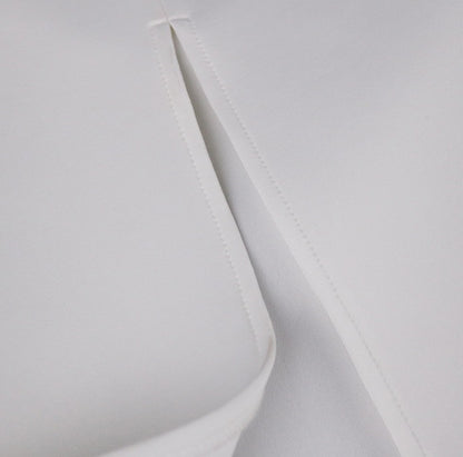 DOLLY Elegant White V-Neck Flying Ruffle Sleeve Slim Fit Long Goddess Dress-CLAUDIA