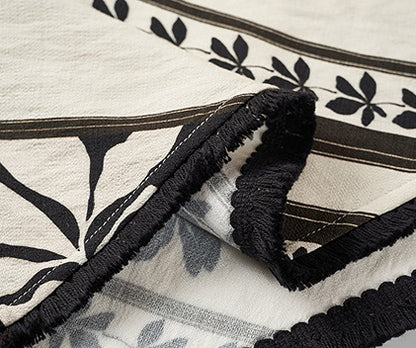 COMME MOI Lu Yan designer's black and white printed shirred dress - OAKLEY.