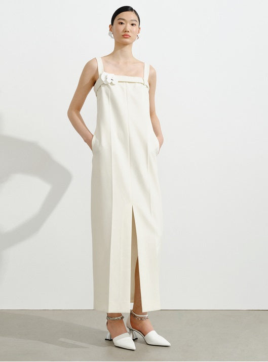 COMME MOI Lu Yan Designer's new women's wool flower camisole bandeau dress - DEAL.