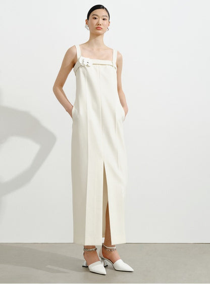 COMME MOI Lu Yan Designer's new women's wool flower camisole bandeau dress - DEAL.