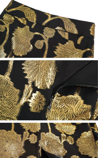 HECO 100% mulberry silk black Cut Flower Silk Skirt Women - power.