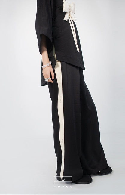 TUYUE Elastic Waist drape casual straight-leg pants- KAYLA.