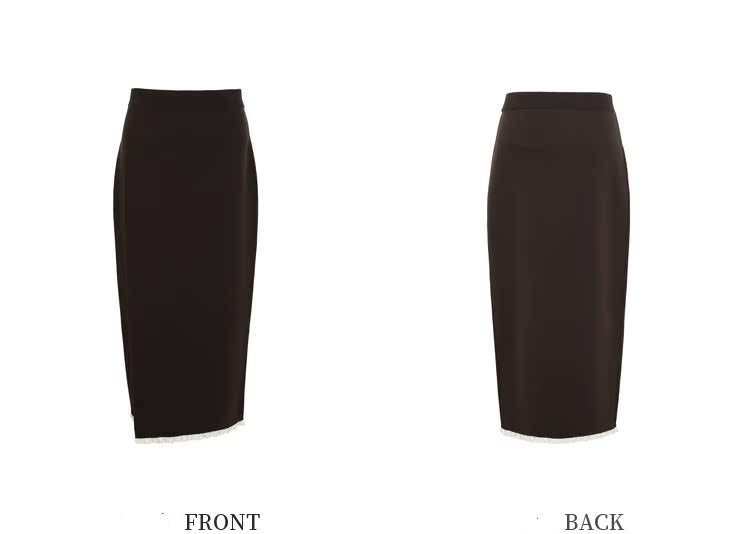 ZHUCHONGYUN autumn wool patchwork knitted straight skirt--YUKIO.