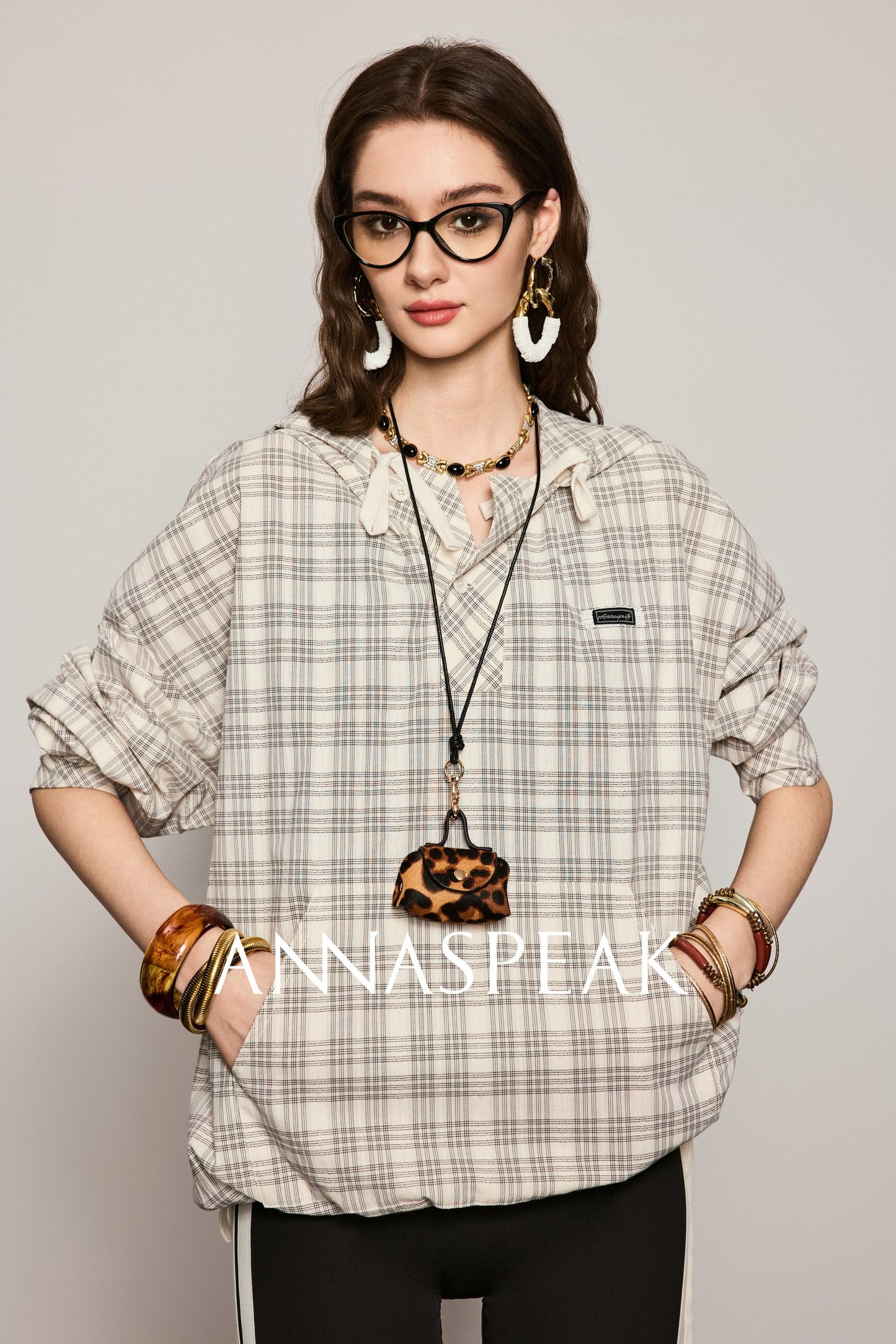 ANNASPEAK Vintage Hooded Loose Cotton Sweatshirt-ROX.
