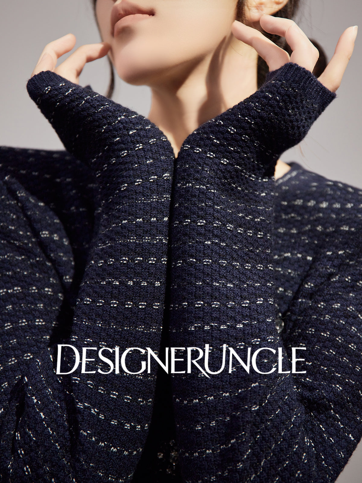 DGU "Gilded Blue" new French fragrance style slimming royal blue dress - Joseph.