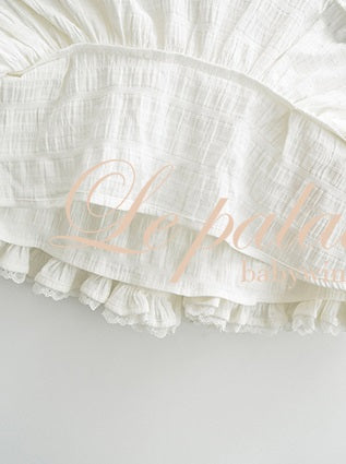 Le Palais Vintage white low-rise skirt-TEE.