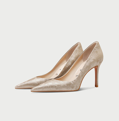 Pjjuu Champagne golden beige Wedding Stiletto Heels pump - WORSHIP
