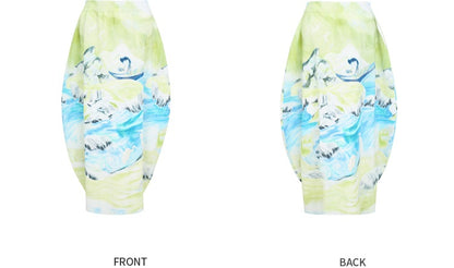 ZHUCHONGYUN Autumn Print Geometric Cotton Skirt Design Skirt--HARUHI.