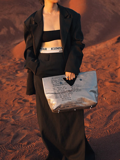 IUBALLET Turf Cobbler's Leather Tote Bag - GOLD.