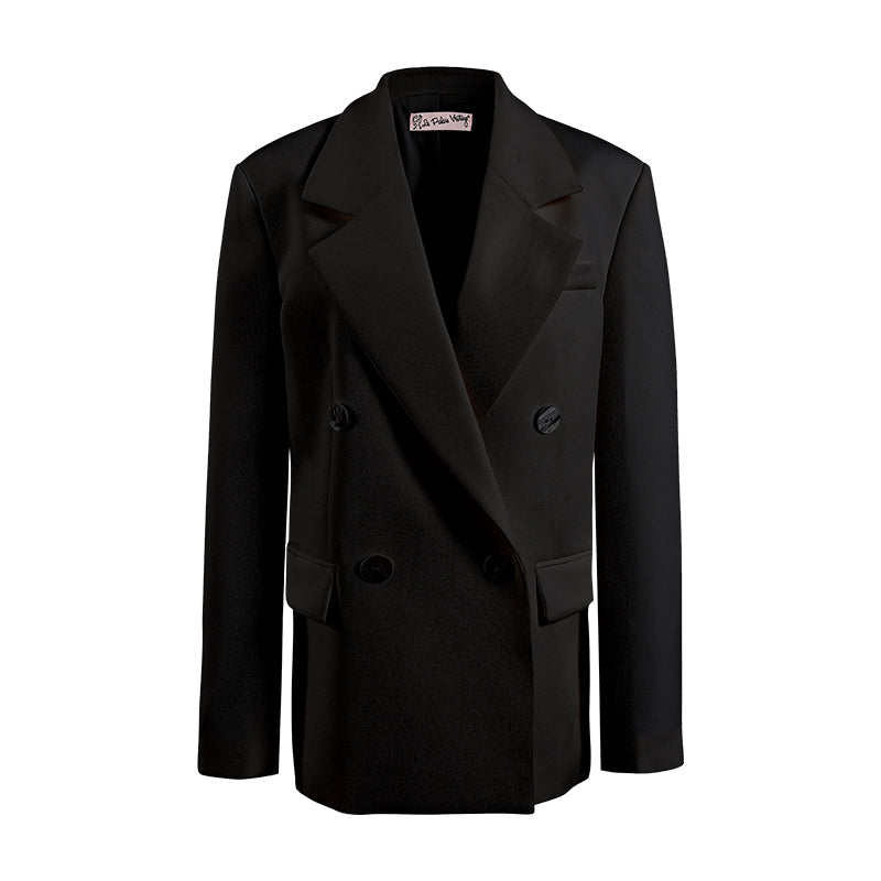 Le Palais Vintage High End Black Stylish Loose Suit Royal Style Suit - Alina.