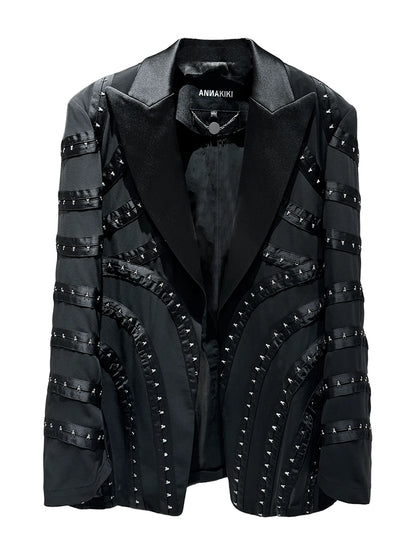 ANNAKIKI design four-pointed star hook blazer suit-HANYU