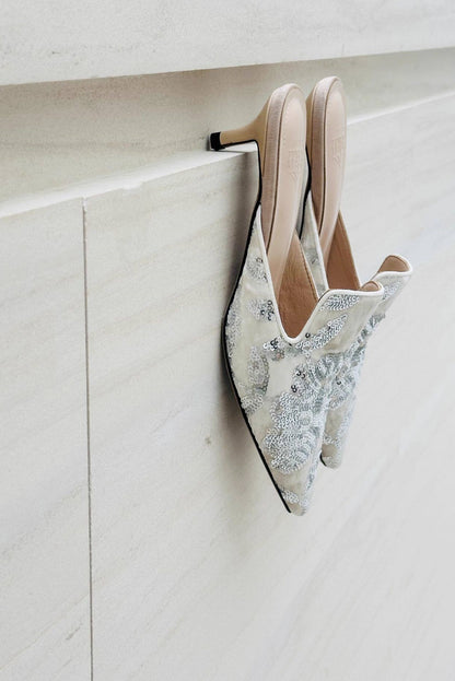 B-FEI  Chinese glitter pointed heels-SONDER.