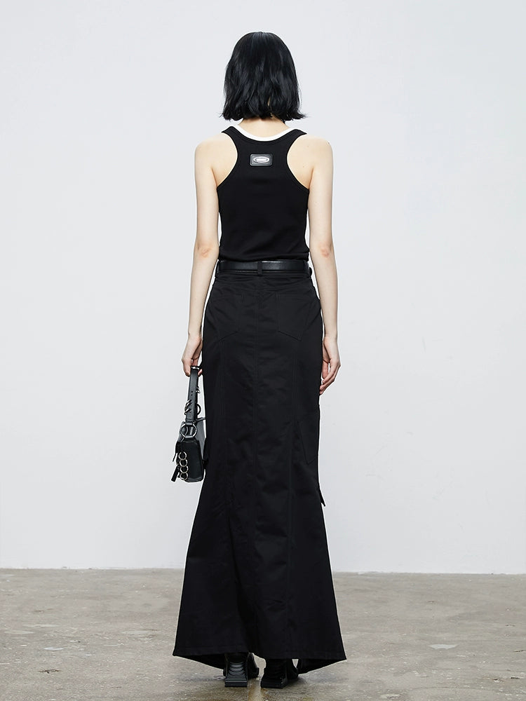 ANNAKIKI niche designer irregular multi-pocket skirt-CHIYO