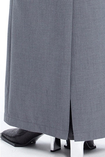 TINY IN zippered slit long straight legs structured seams low waist skirt -TENDO