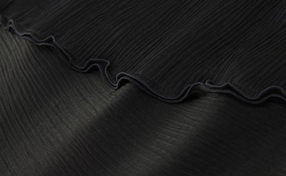 ZHUCHONGYUN black pleated three-dimensional divider tapered trousers-HYSE.