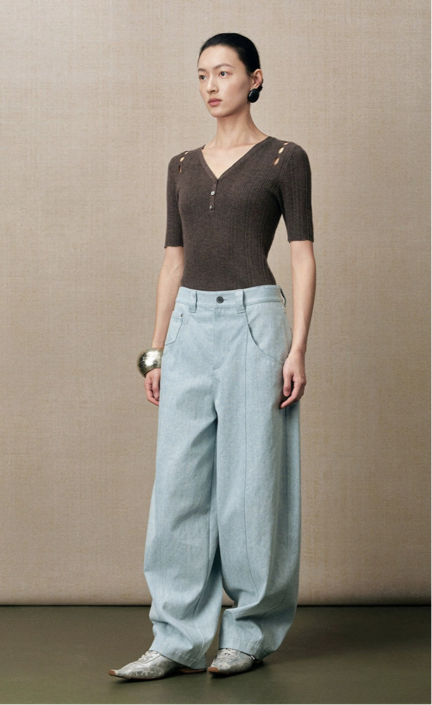 ZHUCHONGYUN loose straight-cut casual pants-COCO.