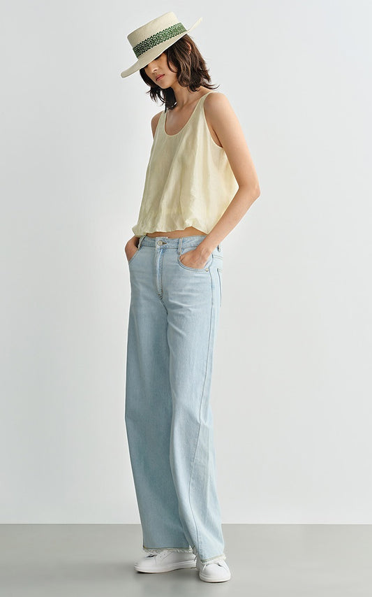 COMME MOI  summer women's gentle and elegant bubble vest shirt - NATE.