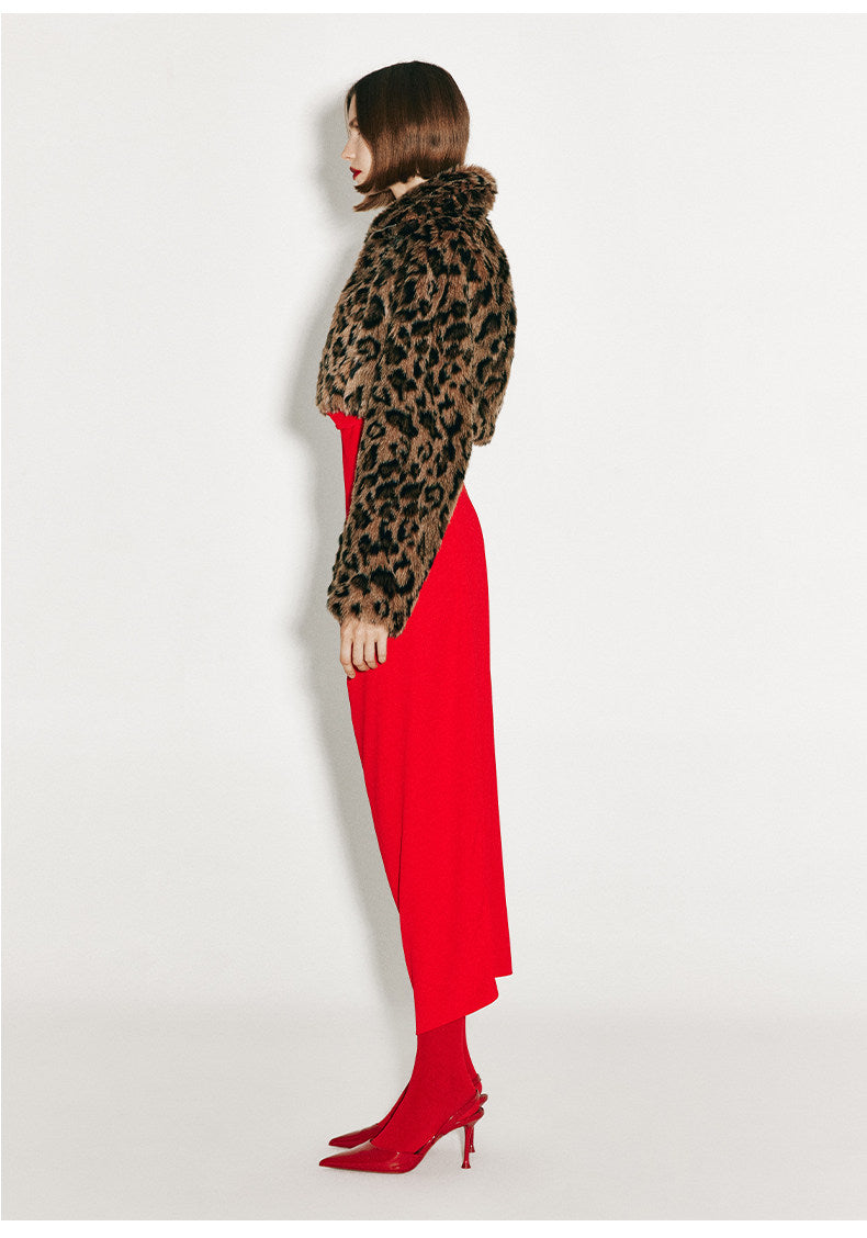 ATELIER MISS LU fall/winter irregular pleated design bandeau red dress -STEVE