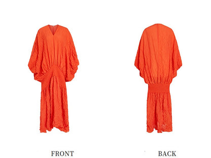 ZHUCHONGYUN  minimalist wrinkled long dress-ARIAH.