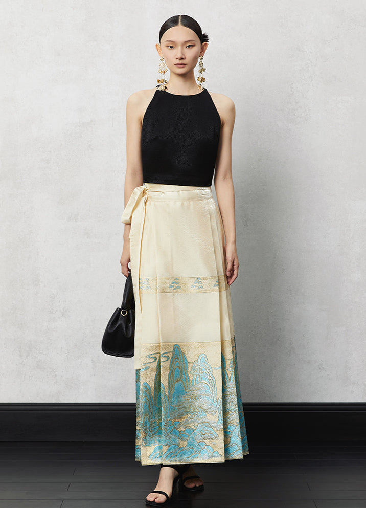 HECO weaving Jinshan jacquard horse face long skirt women - vin.