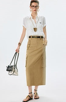 ANNASPEAK High-Waisted A-Line Skirt AS Summer New Style-JUN.