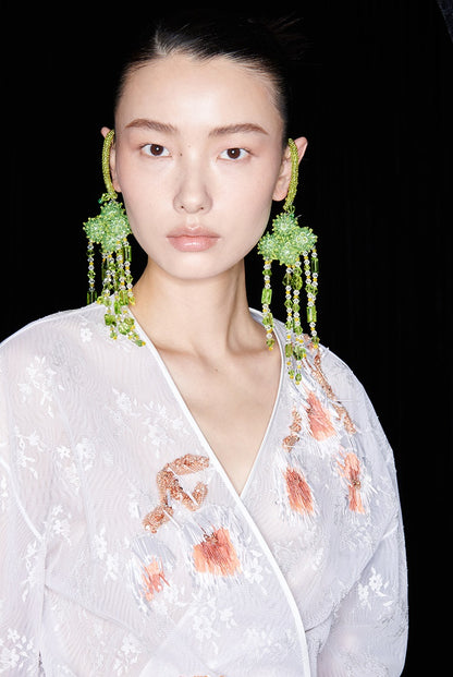 M essential Ma Kai designer Jinghui embroidered fabric upright structure long skirt - WINDA.