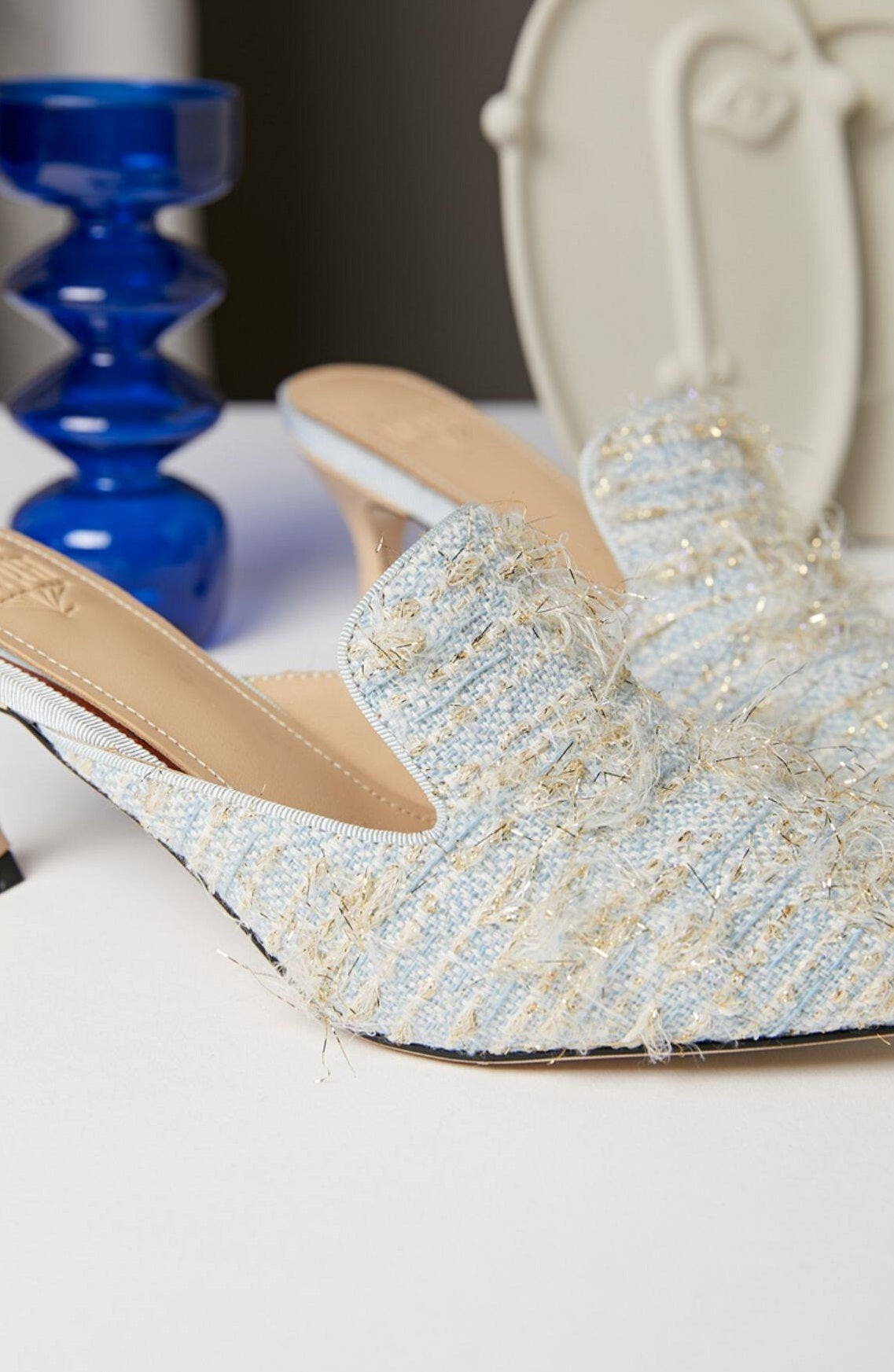 B-FEI heel mules pointed slippers-HAVI.