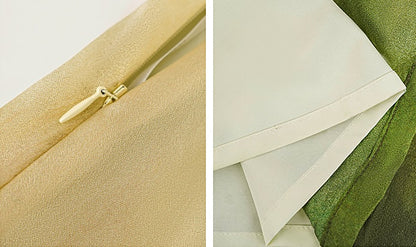 HECO Chinese blended gradient golden dragon embroidered straight skirt - RELY.