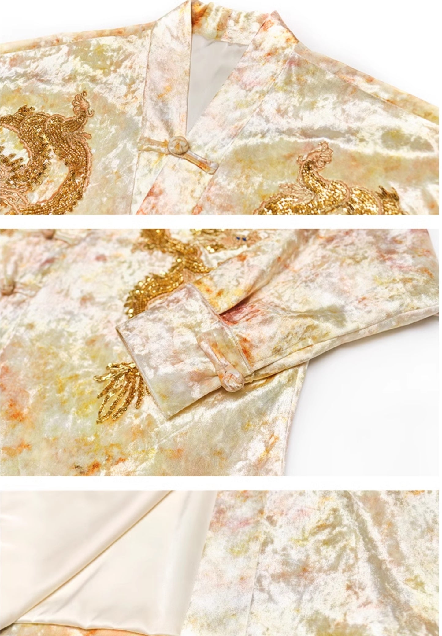 HECO 100% polyester retro heavy industry tie-dye velvet jacket women - saun.