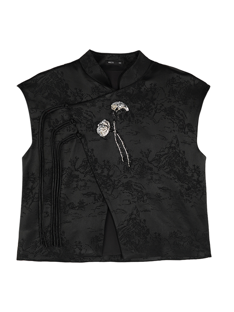 HECO Chinese Acetate Jacquard Short Sleeve Shirt - NIBE.