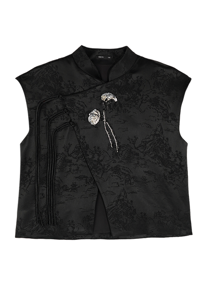 HECO Chinese Acetate Jacquard Short Sleeve Shirt - NIBE.