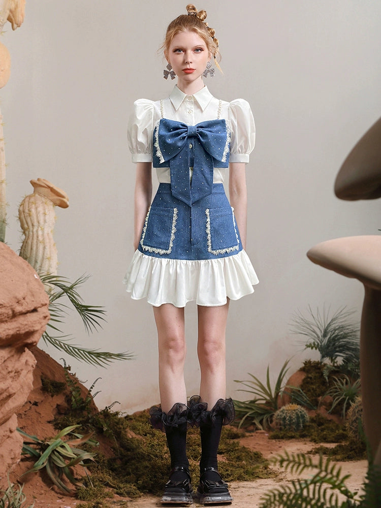 CHECOCRE Cute Waist Slim Pocket Design Short Skirt - HONEST