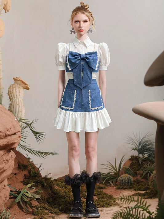 CHECOCRE Cute Waist Slim Pocket Design Short Skirt - HONEST