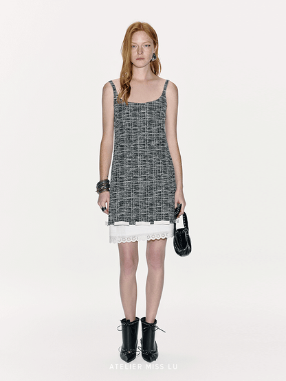 ATELIER MISS LU Bow Stitching Slip Dress - SAMUEL.