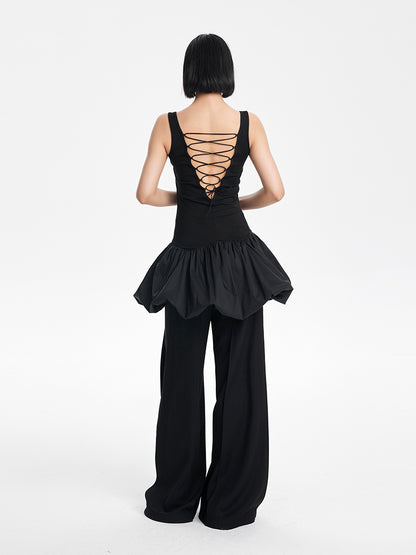 TINY IN vest-style dress with ballerina-style sleeveless slim ties-PIPO