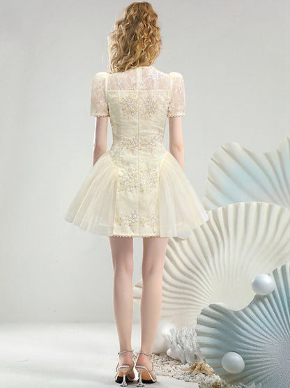 CHECOCRE Stubble French temperament girly heavy industry lace.