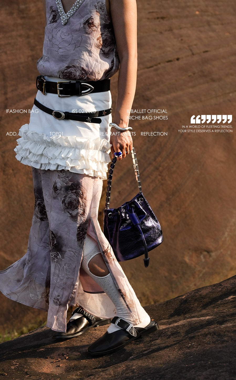 IUBALLET diamond-encrusted chain bucket bag - PRETTY.