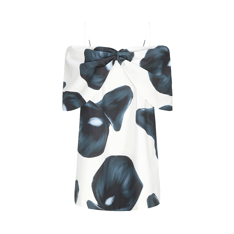 ATELIER MISS LU  Spring/Summer calla lily print silhouette dress - FAVOR.