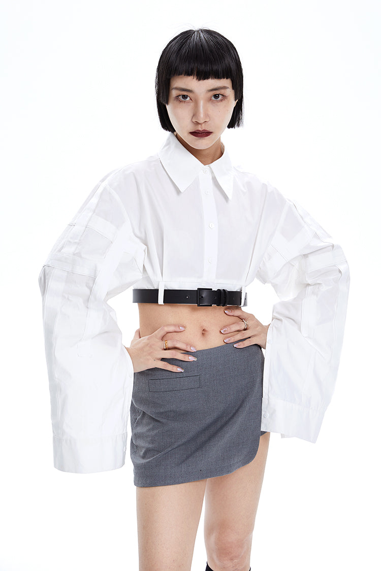 TINY IN ultra-short with large sleeves women's top -LULU.
