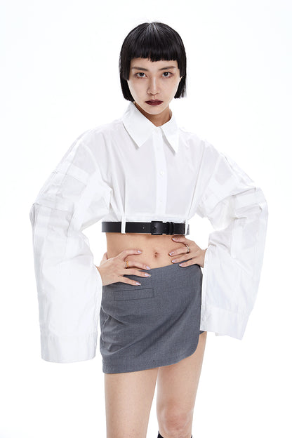 TINY IN ultra-short with large sleeves women's top -LULU.
