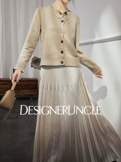 DGU "Twilight" khaki knitted sweate women's fur versatile slimming top - Carla.