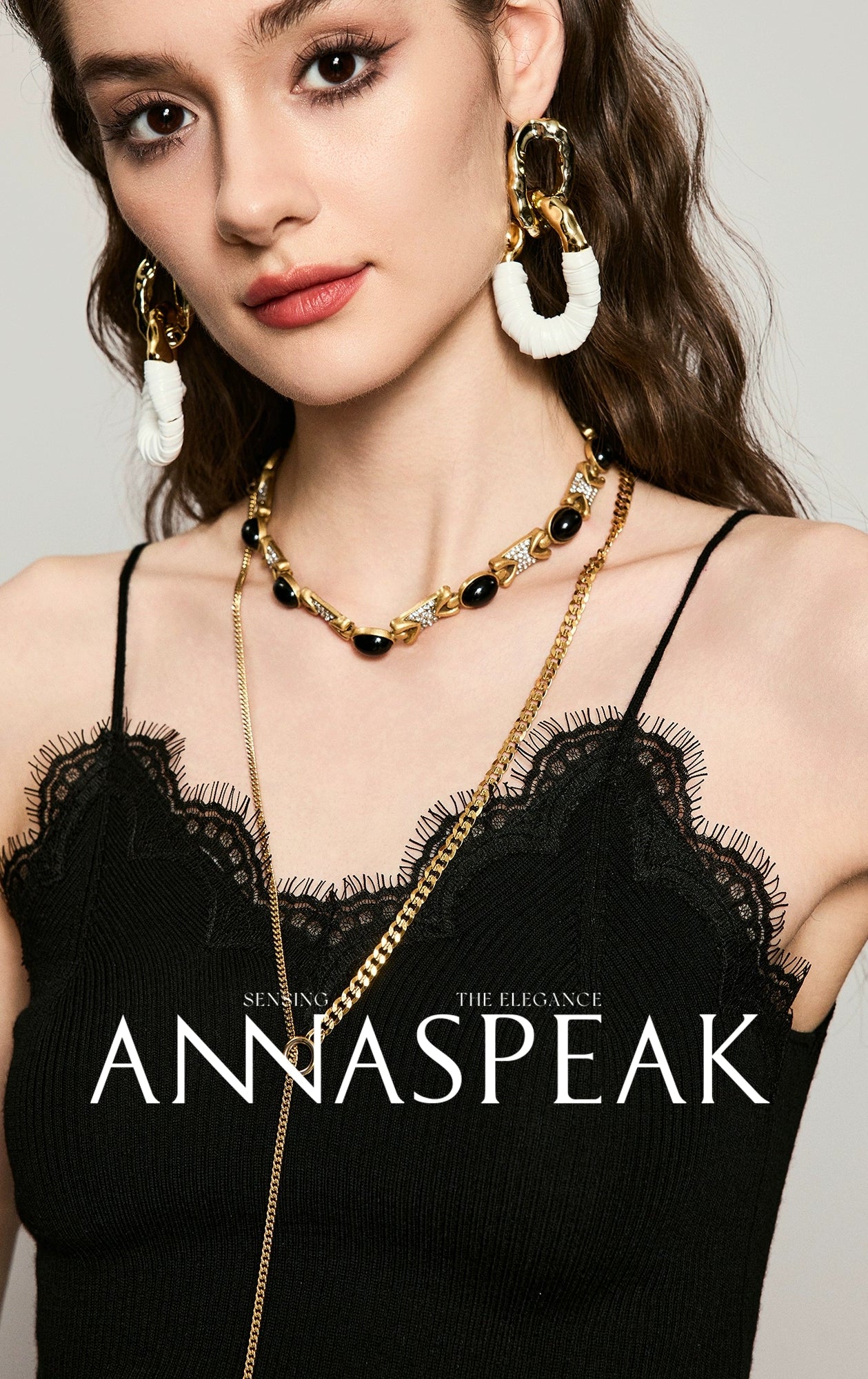 ANNASPEAK  Lace Versatile V-Neck Sling Vest-LAXS.