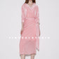 High-end Custom Quality French Layered Pink skirt + top Set