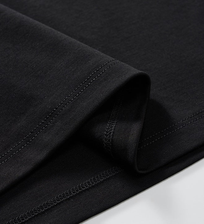 COMME MOI  commuter slim fit cut-out black T-shirt - EDAN.
