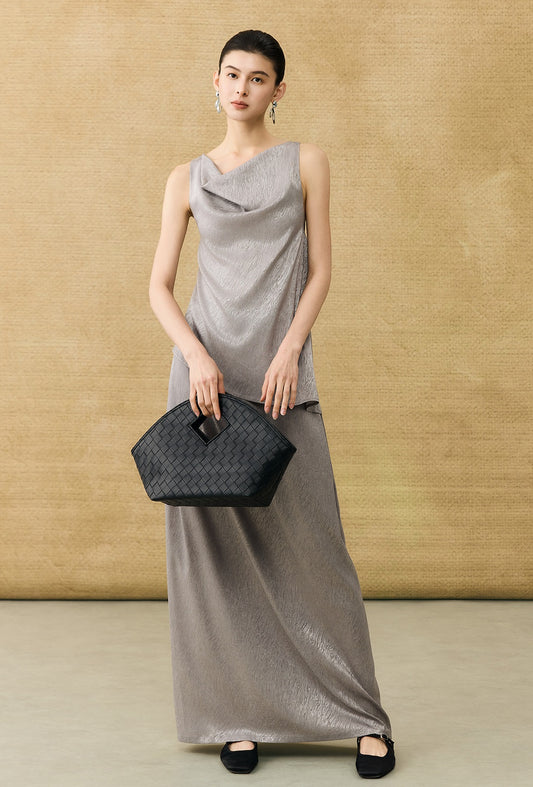 HECO Chinese back cross pearlescent vest top suspenders - COLAR.