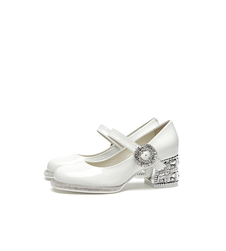 SHOESZOOO French Maryjane Leather Block Heels - PROUD.