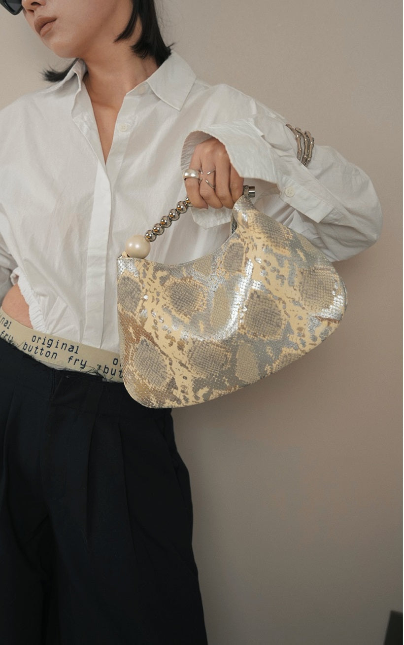 IUBALLET Beaded Chain Hobo Bag - POWER.