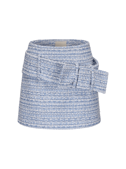 ATELIER MISS LU ribbon bias belt design mini-fragrance skirt - WISDOM.