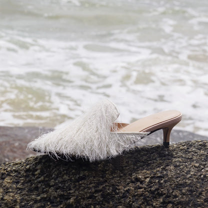 B-FEI pointed toe heel spring and summer slippers-JOEY.
